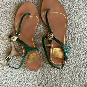 Strappy flats. Size 6 leather